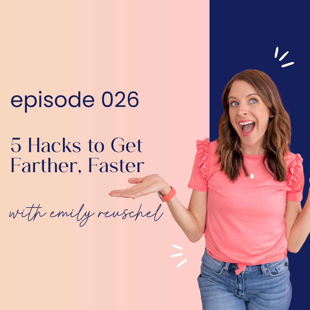 thumbnail graphic for episode 026 5 hacks to get farther, faster